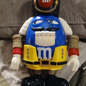 Vintage And Collectable M&M'S Blue and Yellow Character Nutcracker with Mustache